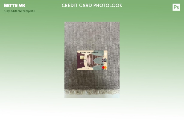 Модерен стил Авганистан Авганистан Обединета банка мастер карта photolook преден